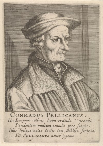Porträt von Conrad Pellican von Simon Frisius