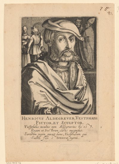 Porträt von Heinrich Aldegrever von Simon Frisius