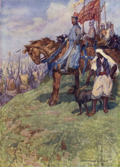 Illustration zu Sir Walter Scotts Der Talisman (Farblithografie) von Simon Harmon (after) Vedder