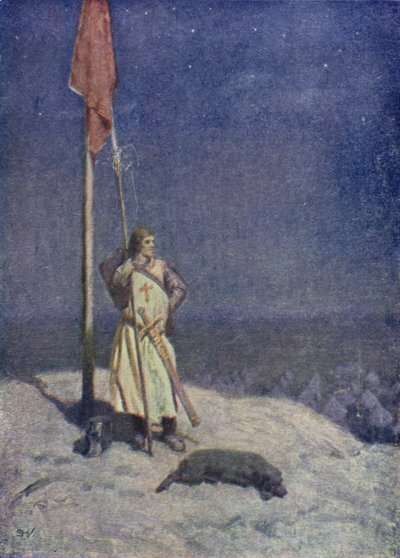 Illustration zu Sir Walter Scotts Der Talisman (Farblithografie) von Simon Harmon (after) Vedder