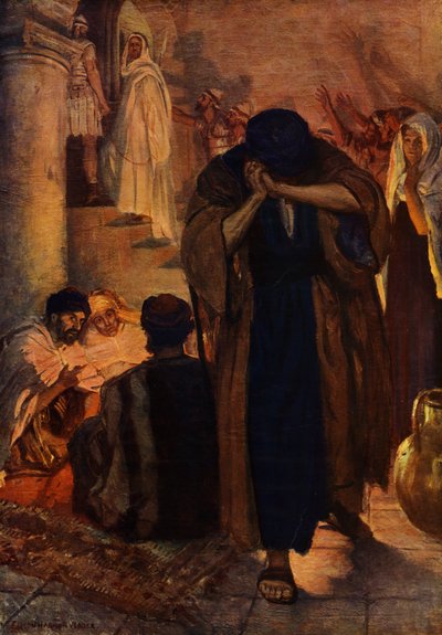 Die Verleugnung des Petrus von Simon Harmon (after) Vedder