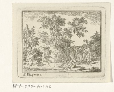Landschaft mit einem Fischer von Simon Klapmuts