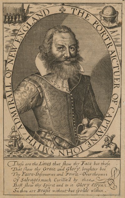 John Smith (1579/80-1631), ca. 1617 (Gravur) von Simon de (after) Passe