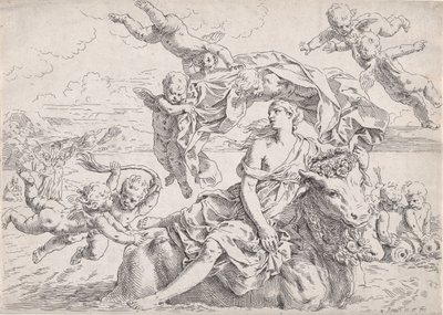 Die Entführung der Europa, nach Reni, ca. 1636 von Simone Cantarini