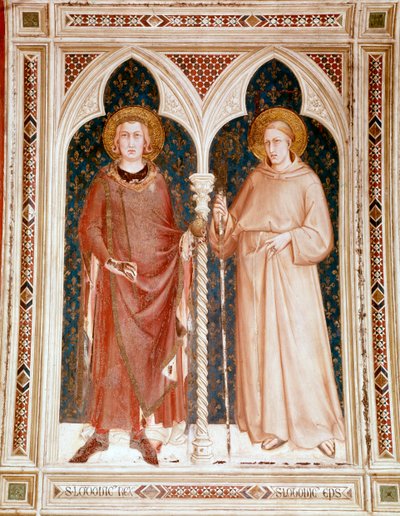 St. Louis IX. und St. Louis von Anjou (Toulouse) von Simone Martini