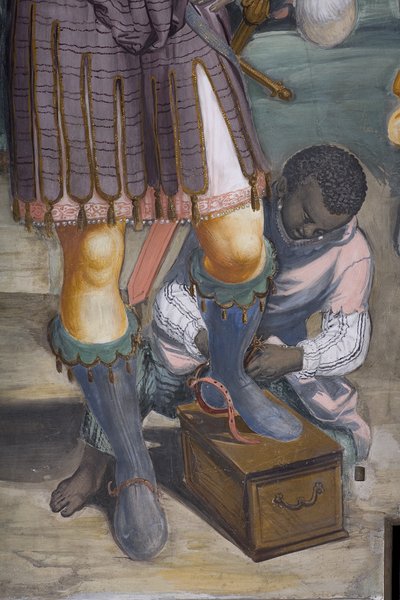 Die Anbetung der Könige, Presbyterium, 1578-82 (Detail) von Simone Veneziano Peterzano