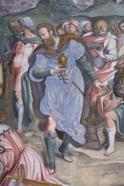 Die Anbetung der Könige, Presbyterium, 1578-82 (Detail) von Simone Veneziano Peterzano