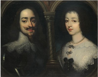 Doppelporträt von König Karl I. und Königin Henrietta Maria von Sir Anthony van, Dyck