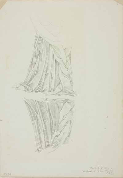 Verhüllte Figur und Reflexion, Studie für Spiegel der Venus von Sir Edward Burne Jones