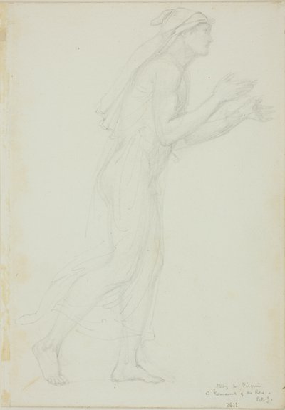 Studie für Pilger in Romaunt of the Rose von Sir Edward Burne Jones