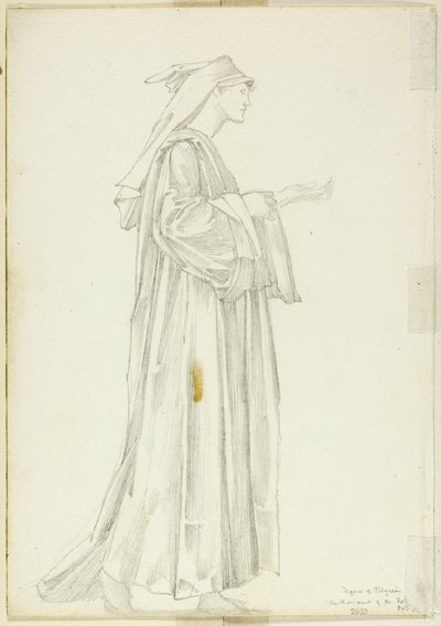 Studie eines Pilgers für Romaunt of the Rose von Sir Edward Burne Jones