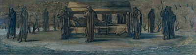 König Artus in Avalon, Studie, 1890 von Sir Edward Coley Burne Jones