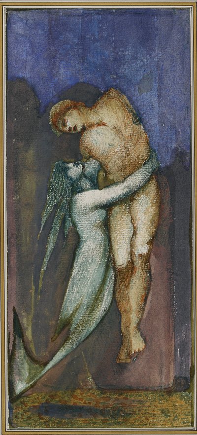 Meerjungfrau und ertrunkener Seemann aus Album mit achtundvierzig Zeichnungen von Sir Edward Coley Burne Jones