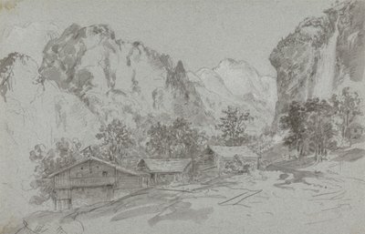Vom Fenster des Gasthauses in Lauterbraun von Sir George Howland Beaumont seventh Baronet