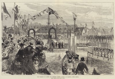 Der Marquis von Lorne und Prinzessin Louise landen in Halifax, Nova Scotia von Sir John Charles Robinson
