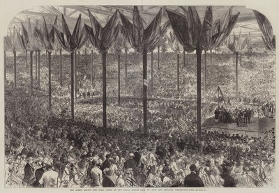 Die Königin legt den ersten Stein der Royal Albert Hall of Arts and Sciences, Kensington-Gore von Sir John Charles Robinson