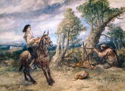 Erstes Abenteuer von Gil Blas, 1892 von Sir John Gilbert