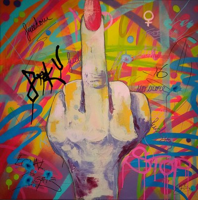 Graffiti Mittelfinger von Sofia Toborg