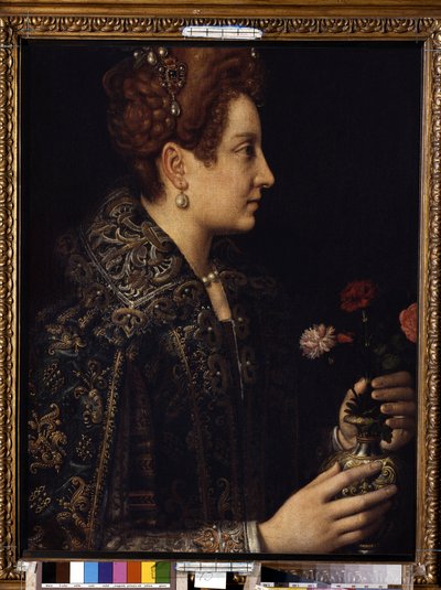 Porträt einer Frau im Profil von Sofonisba Anguissola