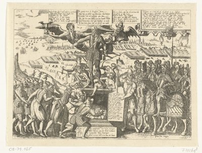 Reproduktion der Karikatur auf die Statue von Alva, 1571 von Sons, and Stewart, G. Waterston