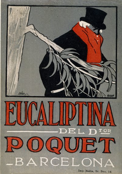Werbung für das Erkältungsmittel Eucaliptina, Spanien 1924 von Spanish School