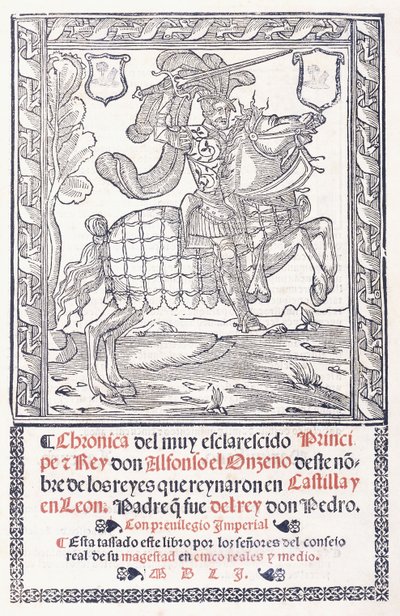 Alfonso XI., König von Kastilien und León, zu Pferd, 1551 von Spanish School