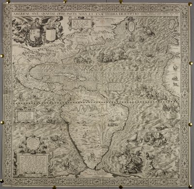 Americae Sive Quartae Orbis Partis Nova Et Exactissima Descriptio von Spanish School