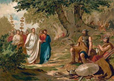 Attila und die römischen Botschafter von Spanish School