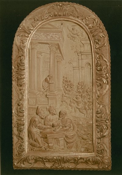 Basrelief, das eine Schlacht zwischen den Juden und den Philistern darstellt von Spanish School