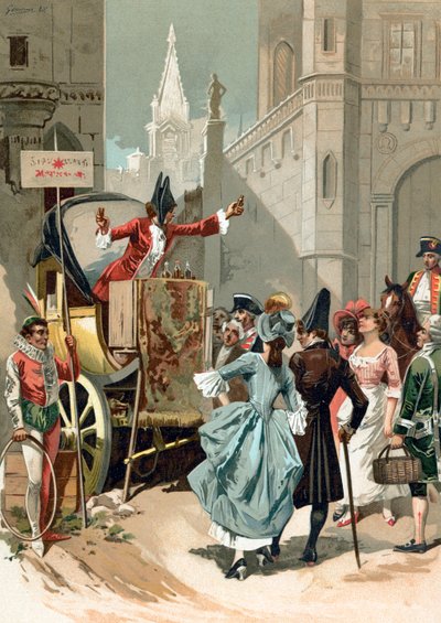 Scharlatane vor dem Louvre während der Französischen Revolution von Spanish School
