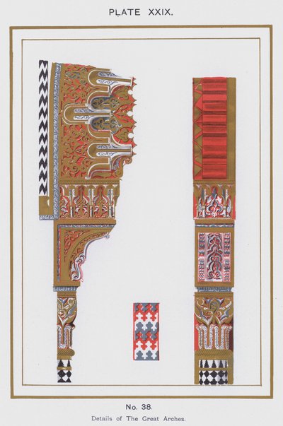 Details der großen Bögen (Farblithografie) von Spanish School