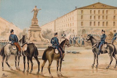 Entwaffnung der Voluntarios de la Libertad, Zaragoza, Spanien, 1874 von Spanish School