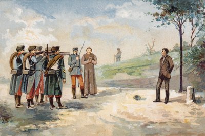 Erschießung des republikanischen Revolutionärs Froilan Carvajal, Spanien, 1869 von Spanish School