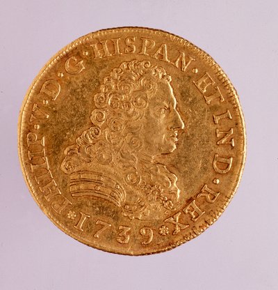 Goldmünze (8 Ecu) aus Spanien: Regierungszeit von Philipp V (1700-1746) von Spanish School