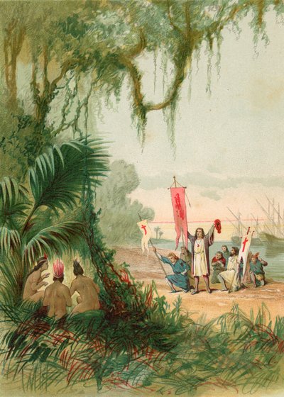 Landung von Kolumbus in San Salvador von Spanish School