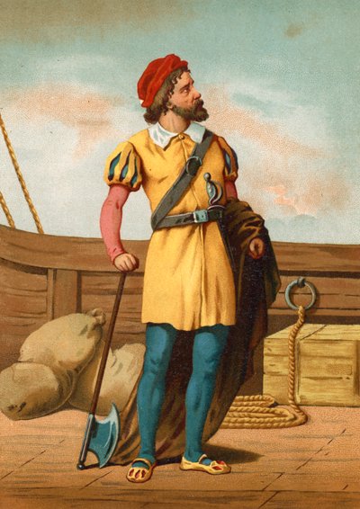 Martin Alonso Pinzon, der mit Kolumbus segelte von Spanish School