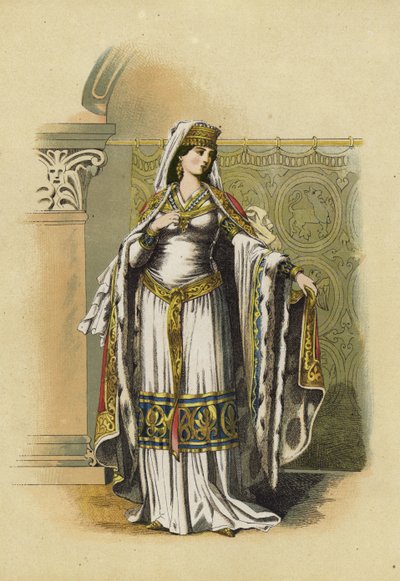 Adlige Frau zur Zeit von Kaiser Friedrich Barbarossa, zweite Hälfte des 12. Jahrhunderts von Spanish School
