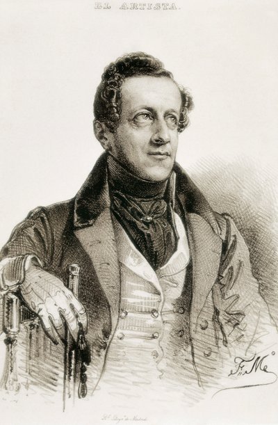 Porträt von Angel de Saavedra y Ramirez Baquedano, Herzog von Rivas von Spanish School