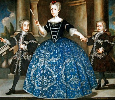 Porträt von Donna Maria de Montaner y Canglada von Spanish School