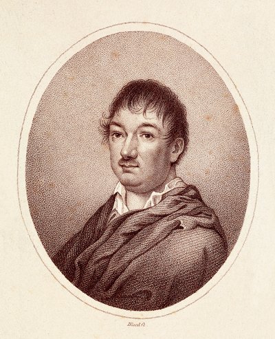 Porträt von Leandro Fernandez de Moratin (1760-1828), spanischer Schriftsteller. Gravur 19. Jahrhundert. Nationalbibliothek von Madrid. von Spanish School