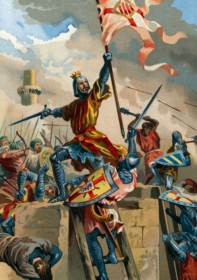 Ramon Berenguer IV., Graf von Barcelona, erobert Tortosa von den Muslimen im Jahr 1148 von Spanish School