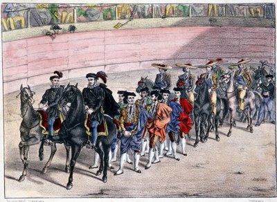 Freigabe der Quadrille, Stierkampf in Spanien von Spanish School