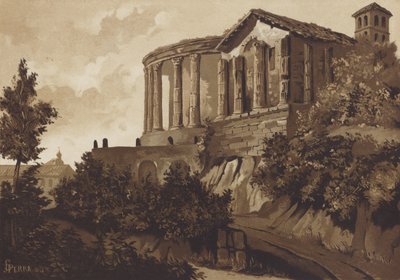 Römische Tempel der Tiburtinischen Sibylle und der Vesta, Tivoli, Italien von Spanish School