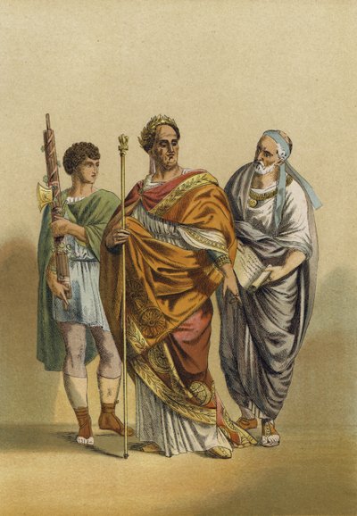 Römischer Priester des Jupiter und seine Begleiter von Spanish School