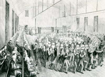 Shaker-Treffen in New Lebanon, New York, 1873 von Spanish School