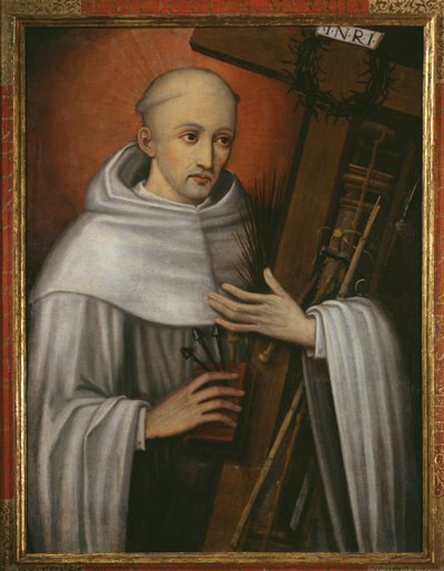 St. Bernhard von Clairvaux trägt die Leidenswerkzeuge von Spanish School