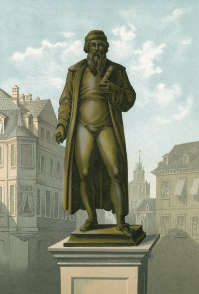Statue von Gutenberg in Mainz von Spanish School