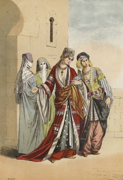 Türkische Sultanin und Prinzessin mit ihren Sklaven, Mittelalter von Spanish School