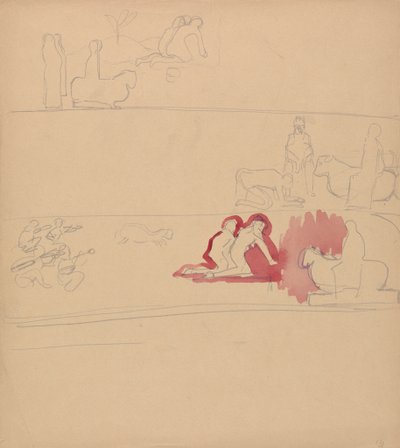 Höhle des Goldenen Kalbs: Anbeter und Kalb von Spencer Frederick Gore