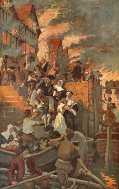 Der Große Brand von London von Stanhope Alexander (after) Forbes